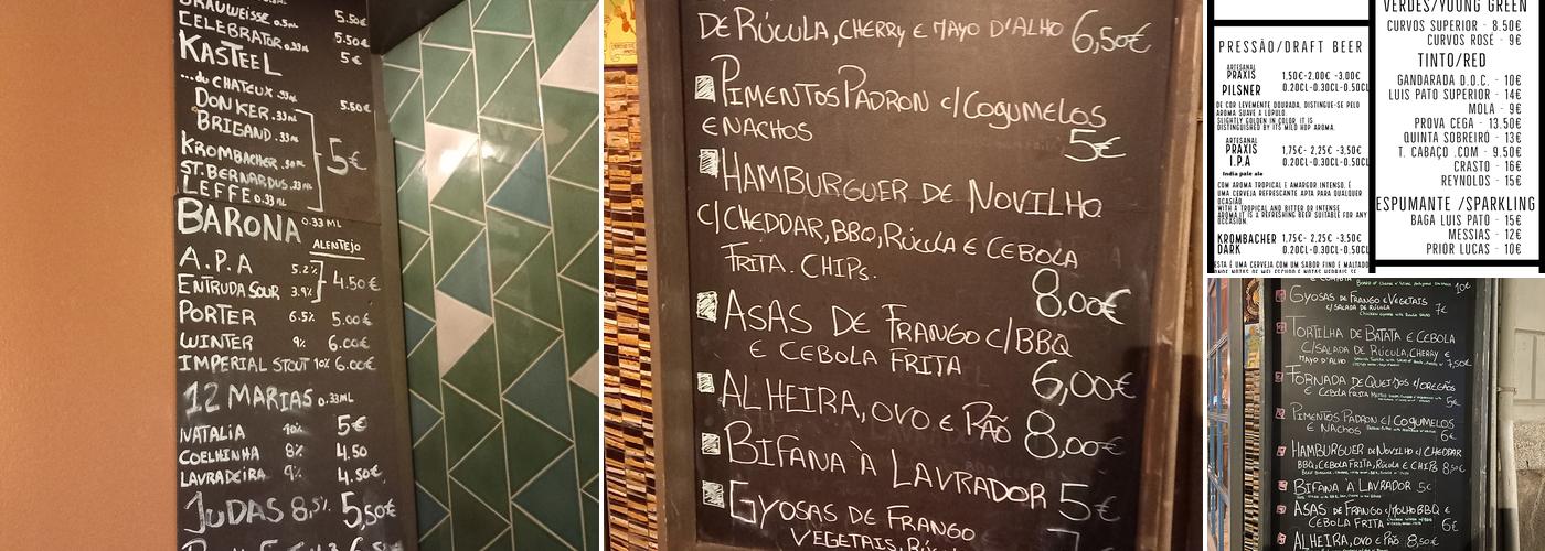 Boca-Rota Menu