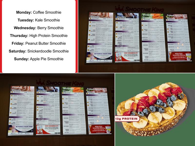 Smoothie King Menu