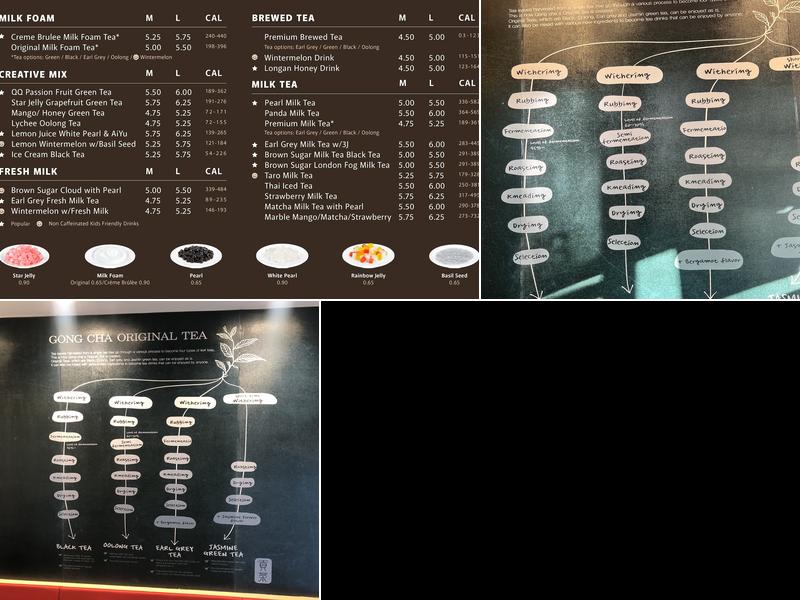 Gong Cha Hayward Menu