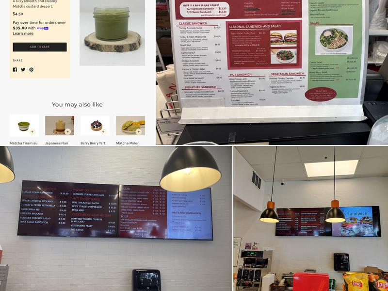 Andersen Bakery Menu