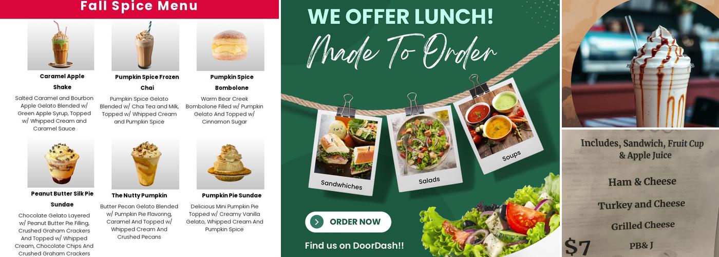 Tom And Dot's Menu