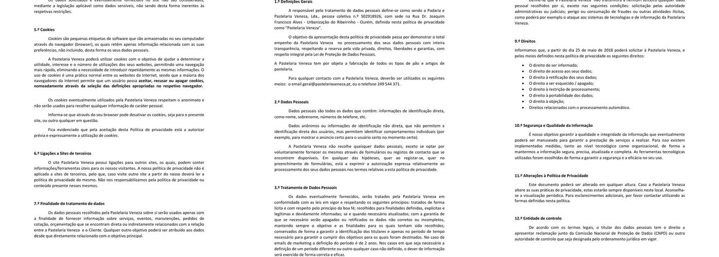 Veneza Menu