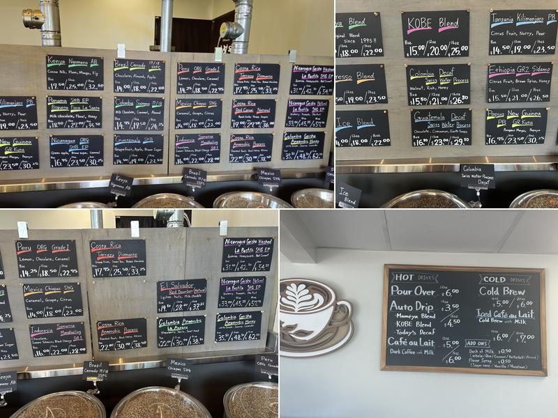 Mameya Coffee Roasters Menu