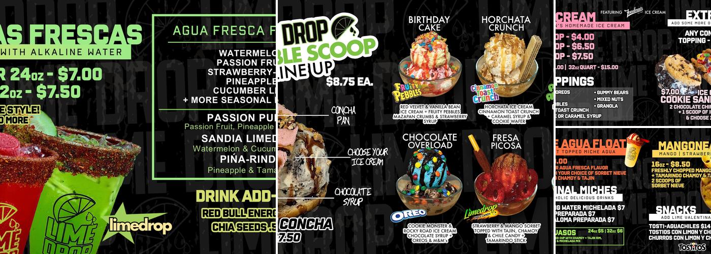 Limedrop Menu