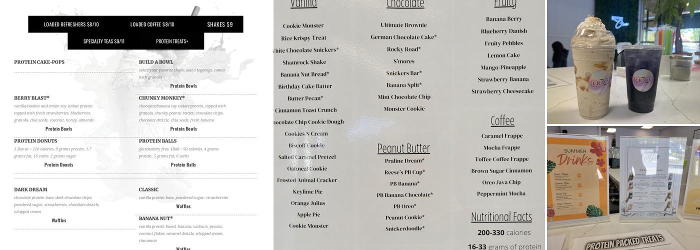 Crave Nutrition EDH Menu