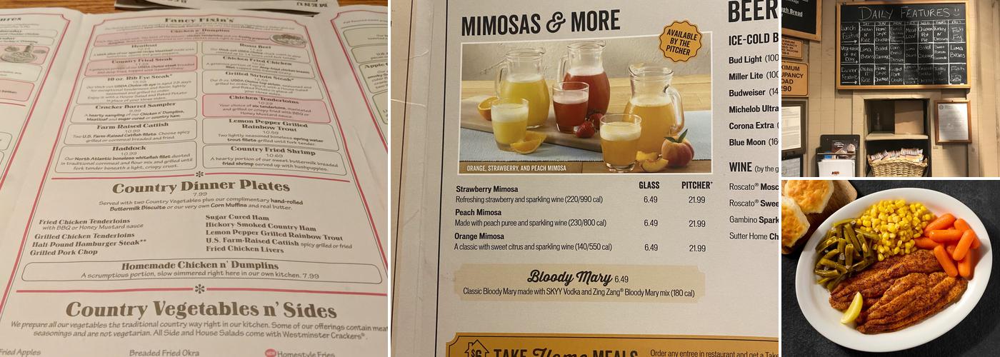 Cracker Barrel Old Country Store Menu