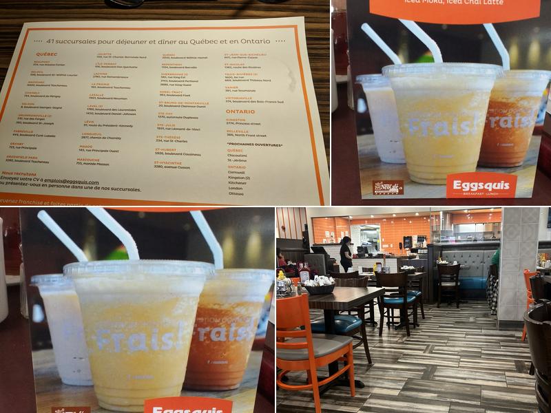 Eggsquis Québec-Vanier Menu