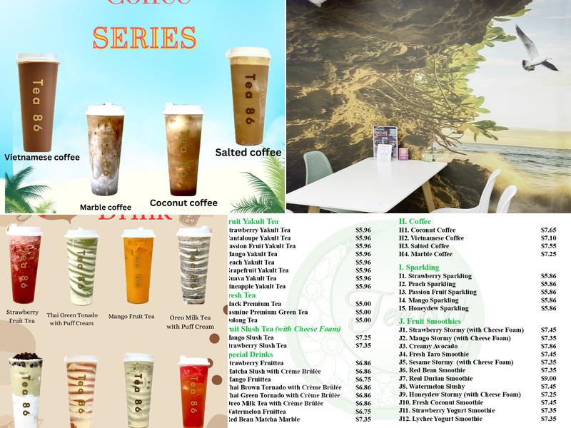 Tea 86 Menu