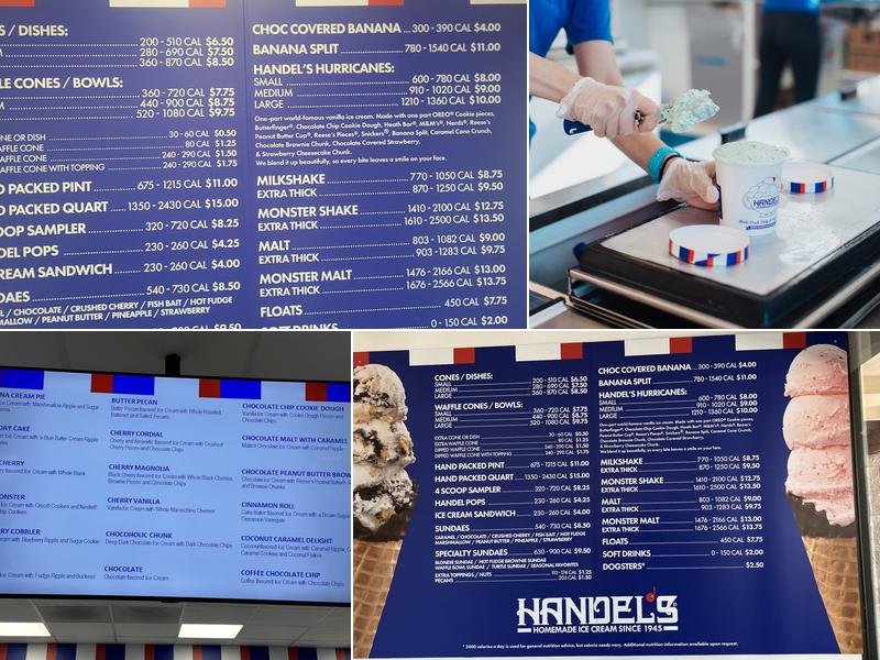 Handel’s Homemade Ice Cream National City Menu