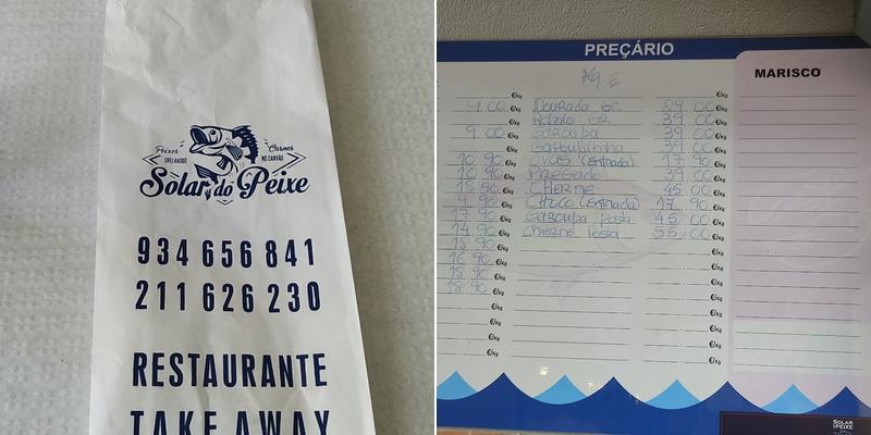 Solar do Peixe (Solar do Peixe by Sofia) Menu