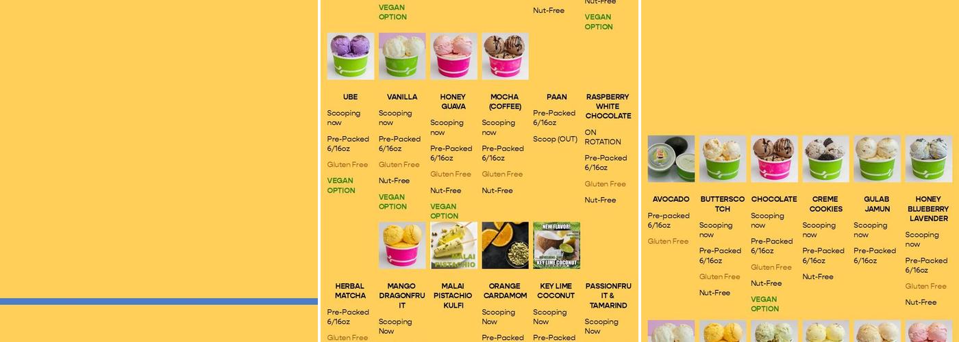 Cup n’ Cone Menu