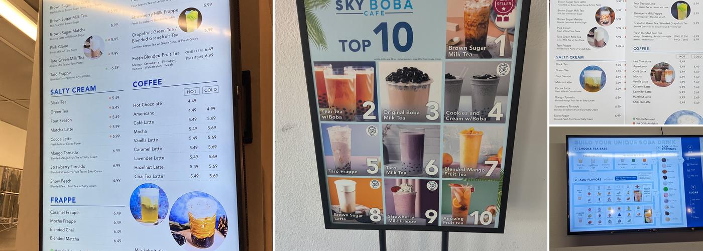 Sky Boba Cafe Menu