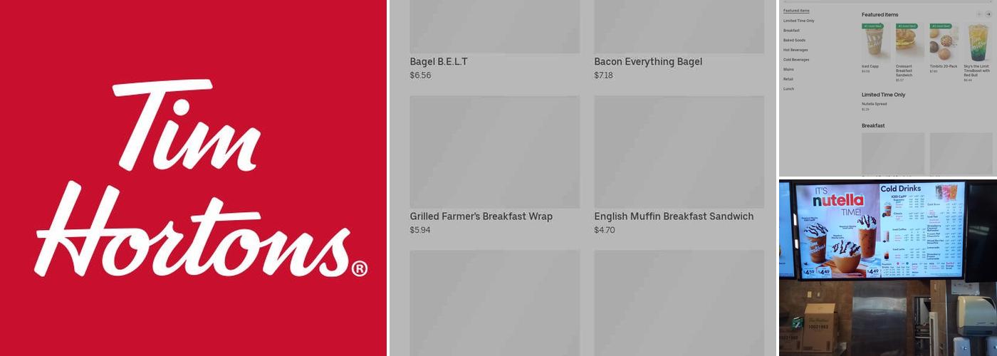 Tim Hortons Menu