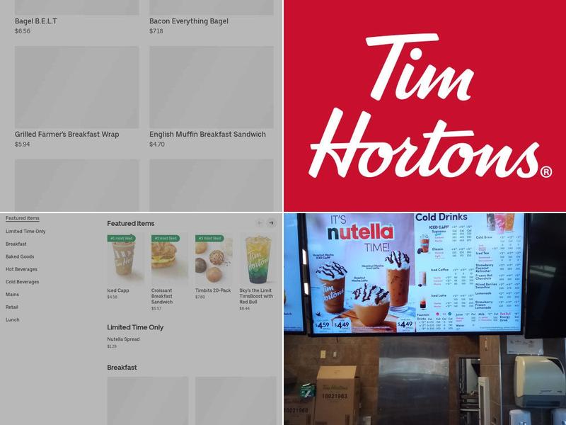 Tim Hortons Menu