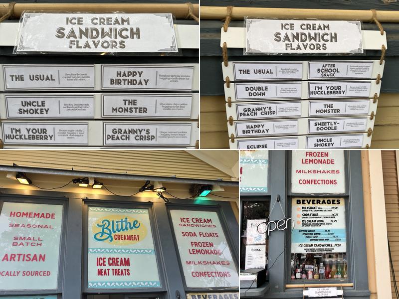 Blithe Creamery Menu