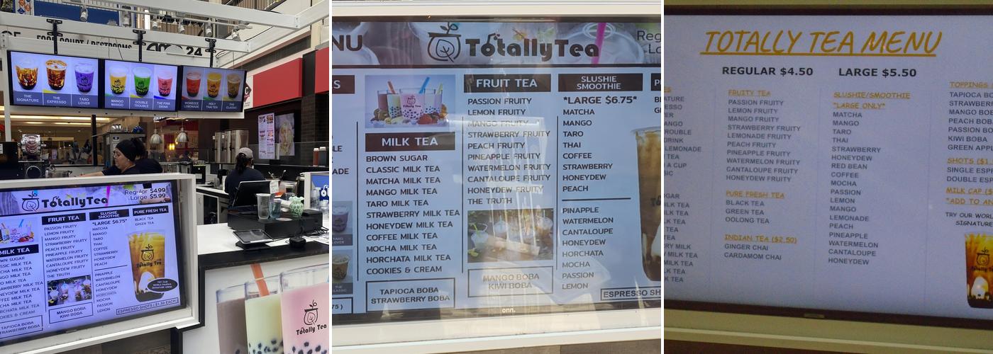 Totally Tea Menu