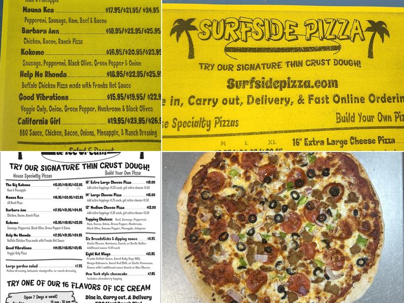 Surfside Pizza Orange Beach Menu