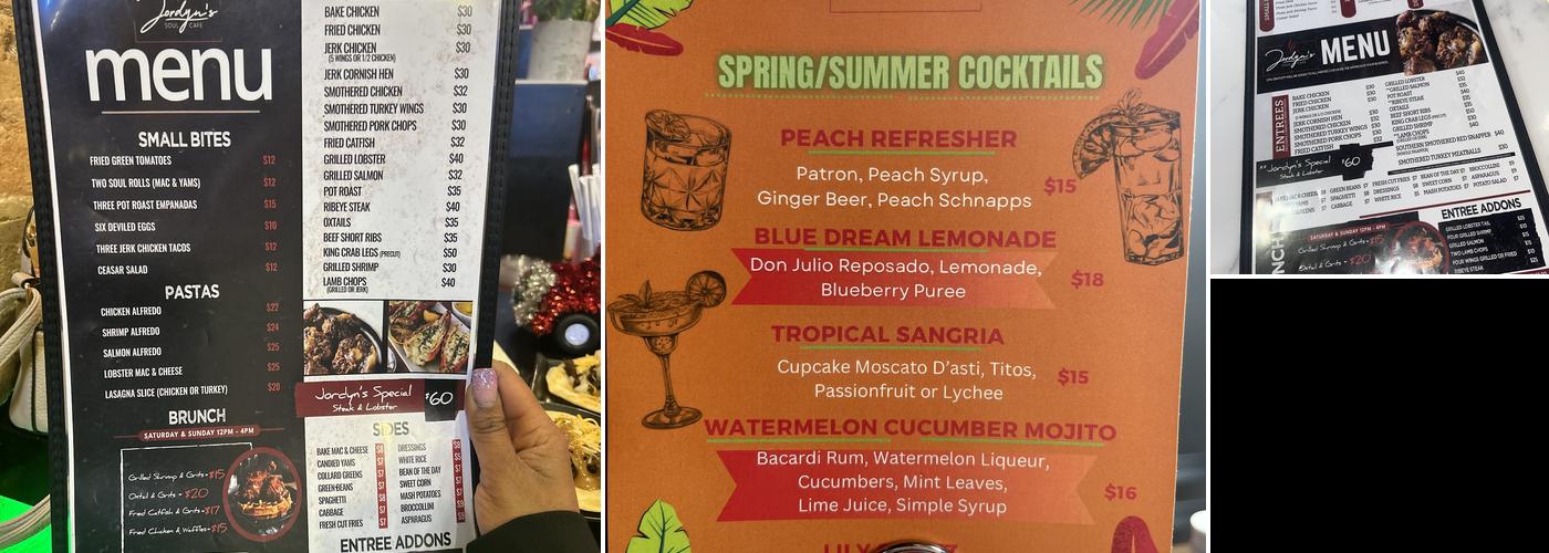 Jordyn’s Soul Cafe Menu