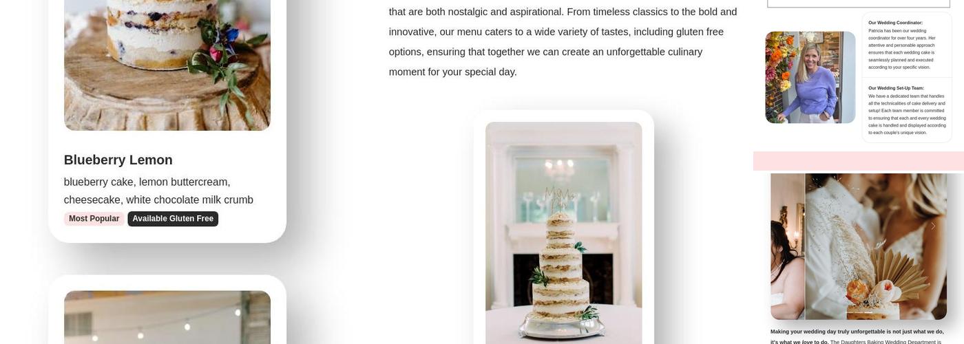 Daughters Baking Menu