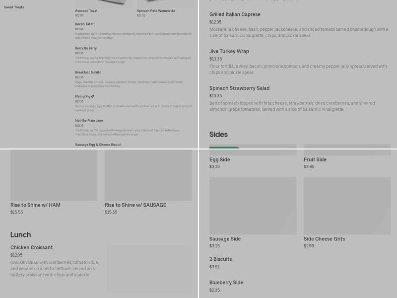 Nostalgia Sweets Bakery Menu