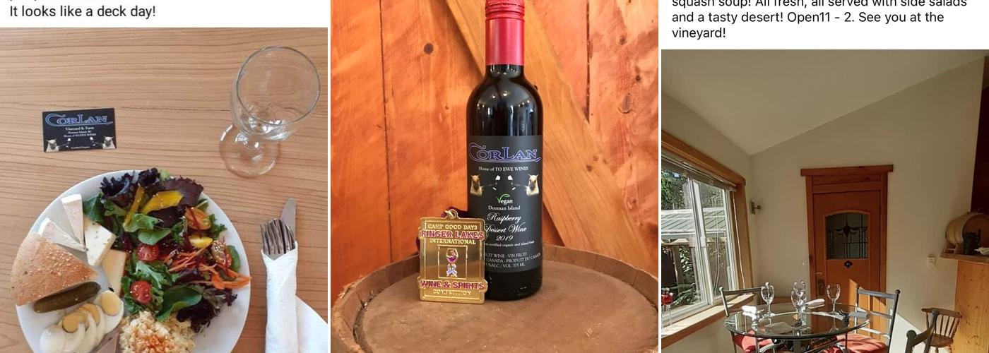 Corlan Farm Vineyard And Winery Menu