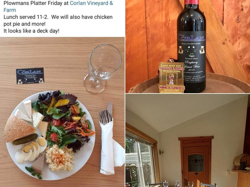 Corlan Farm Vineyard And Winery Menu