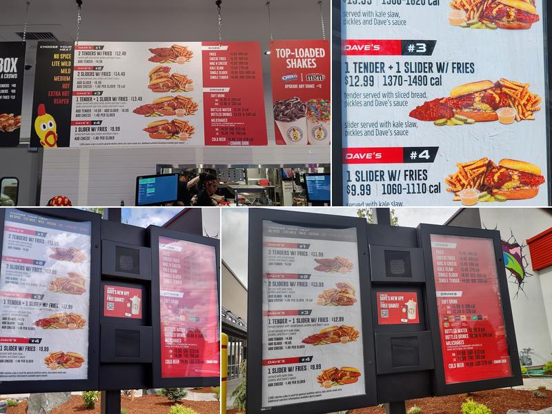 Dave’s Hot Chicken Menu