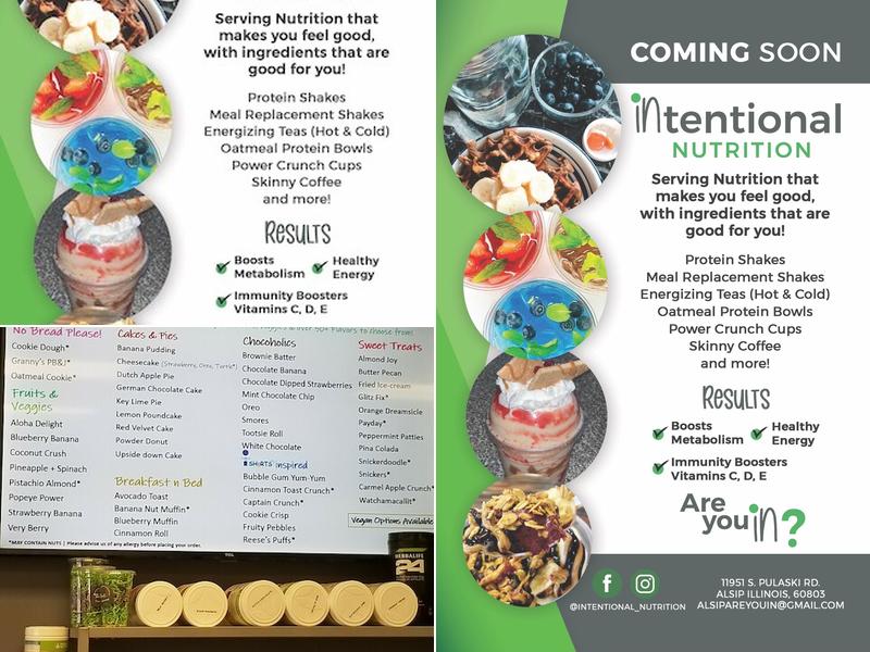 Intentional Nutrition Menu