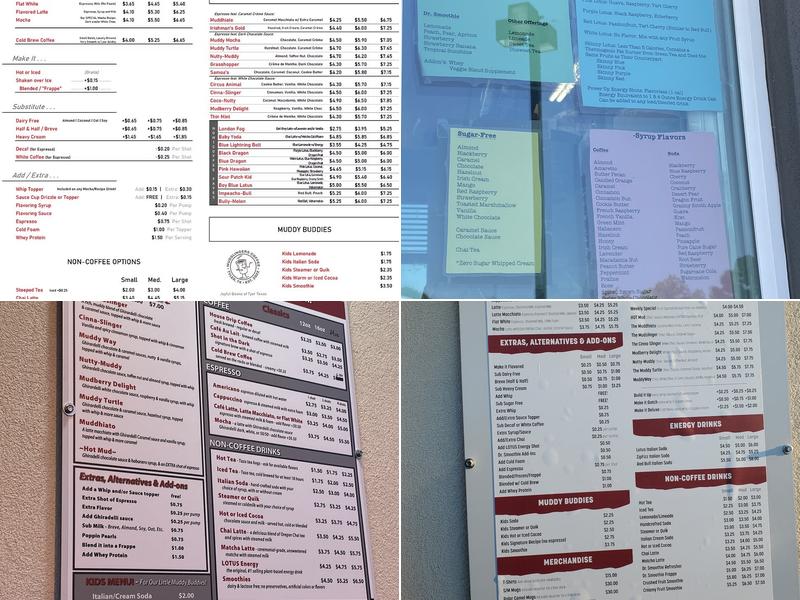 Mudslingers Drive-Thru Coffee Menu