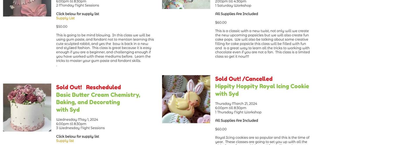 Award Winning Cake Design Menu