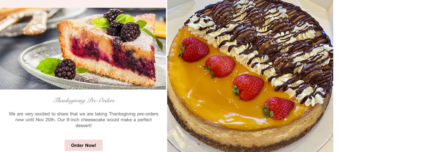 Cheesecake Bean Menu