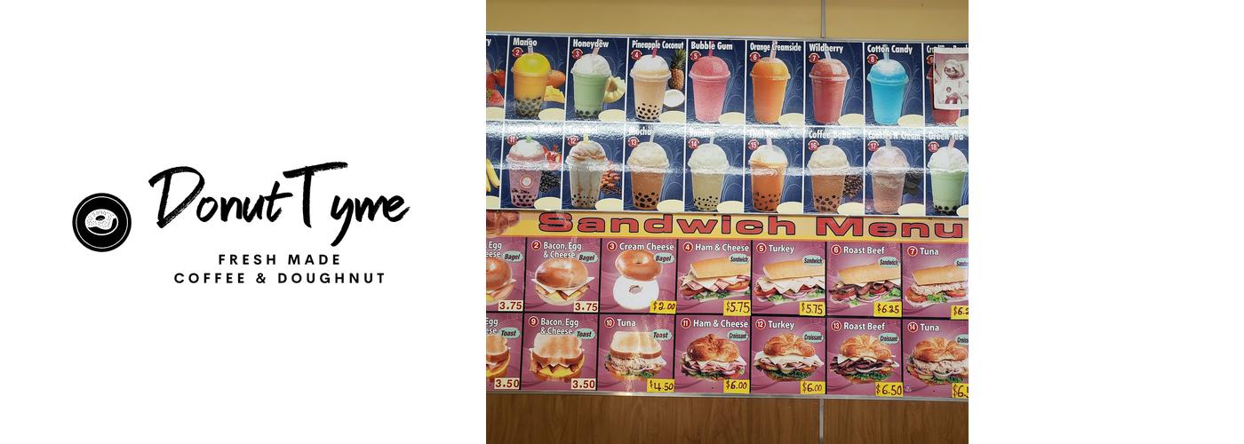 Donut Tyme Menu