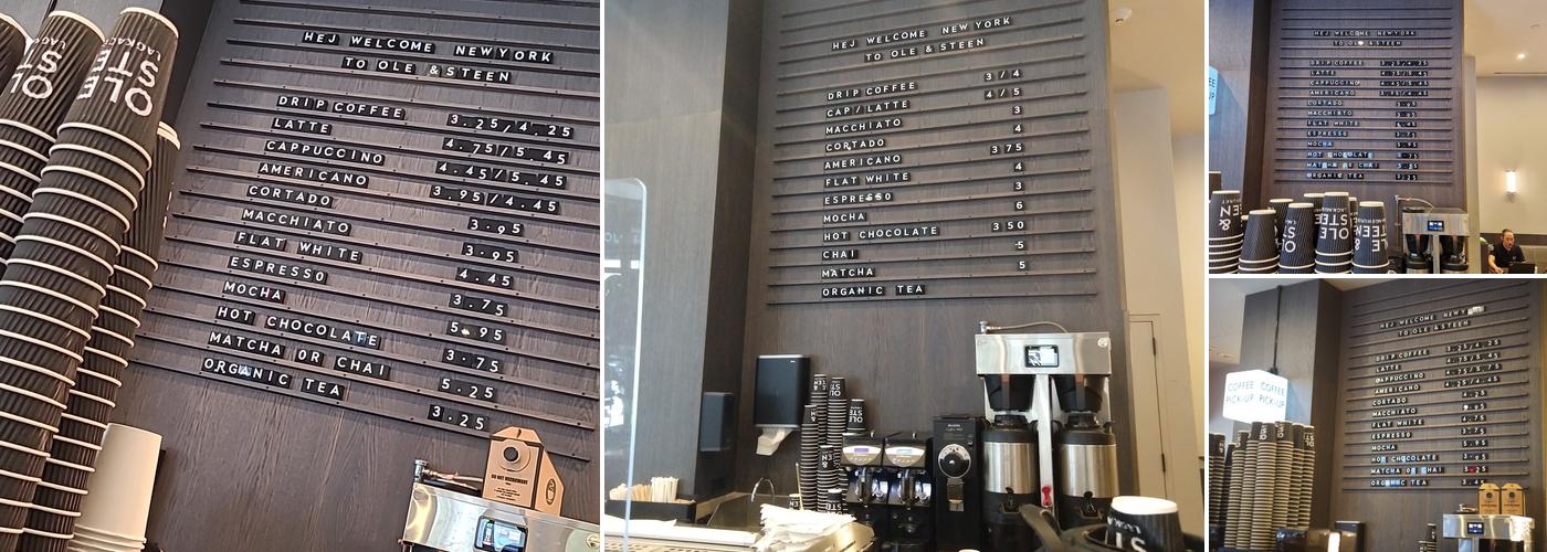 Ole & Steen Menu