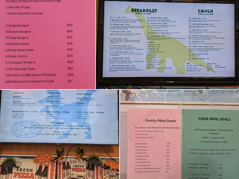 Rex Brothers Bakery Menu