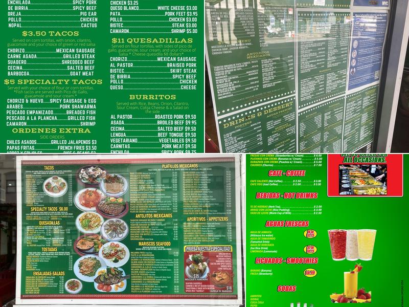 I Love Guacamole Menu