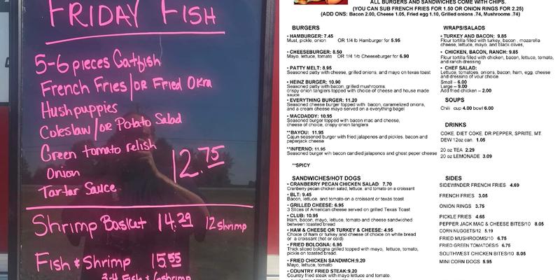Jed's place Menu
