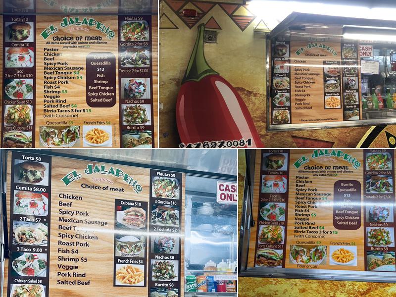 El jalapeño Menu