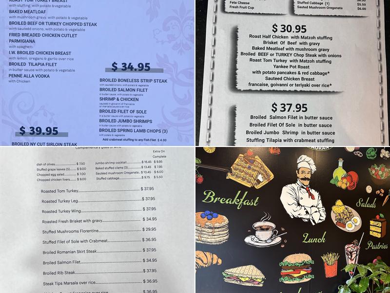 New three star restaurant Menu