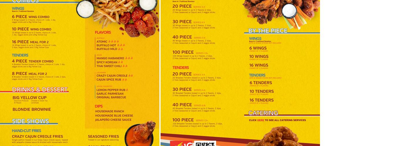 Wing Boss Menu
