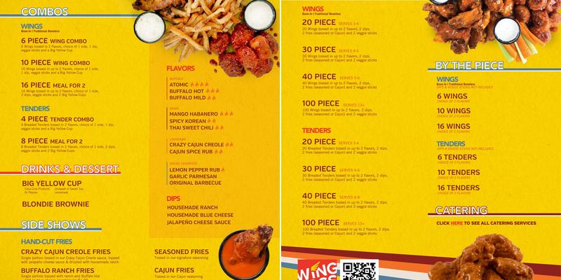 Wing Boss Menu