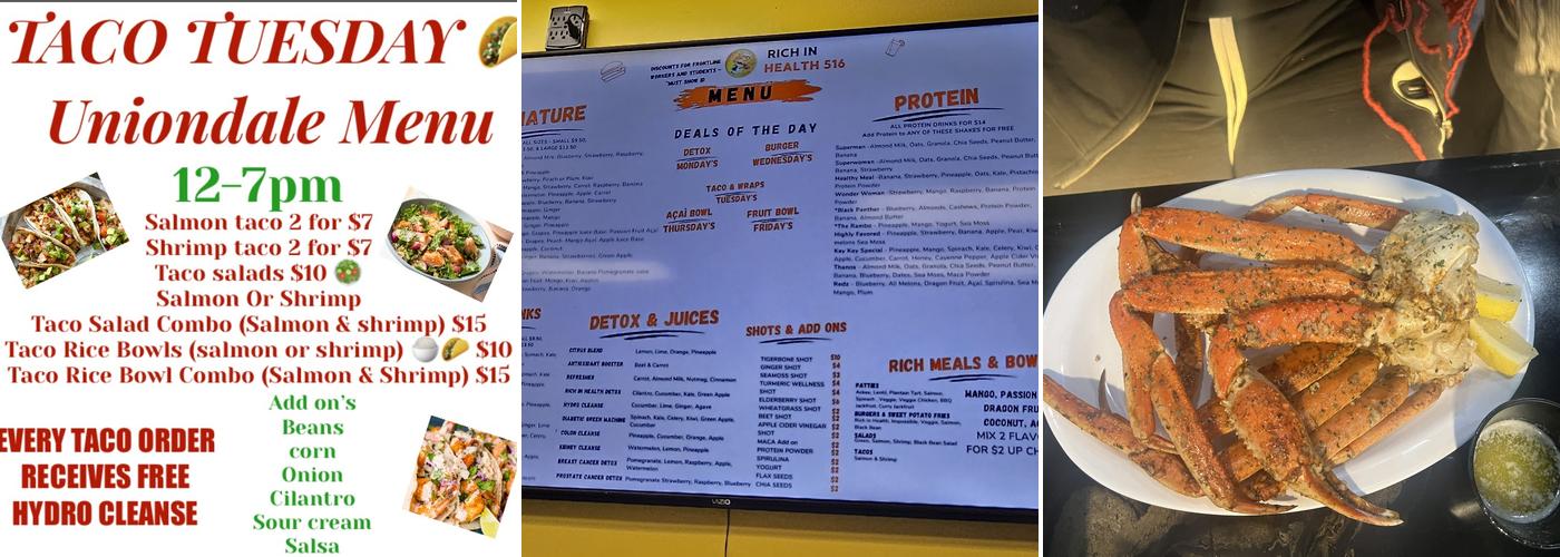 RICH IN HEALTH 516 Menu