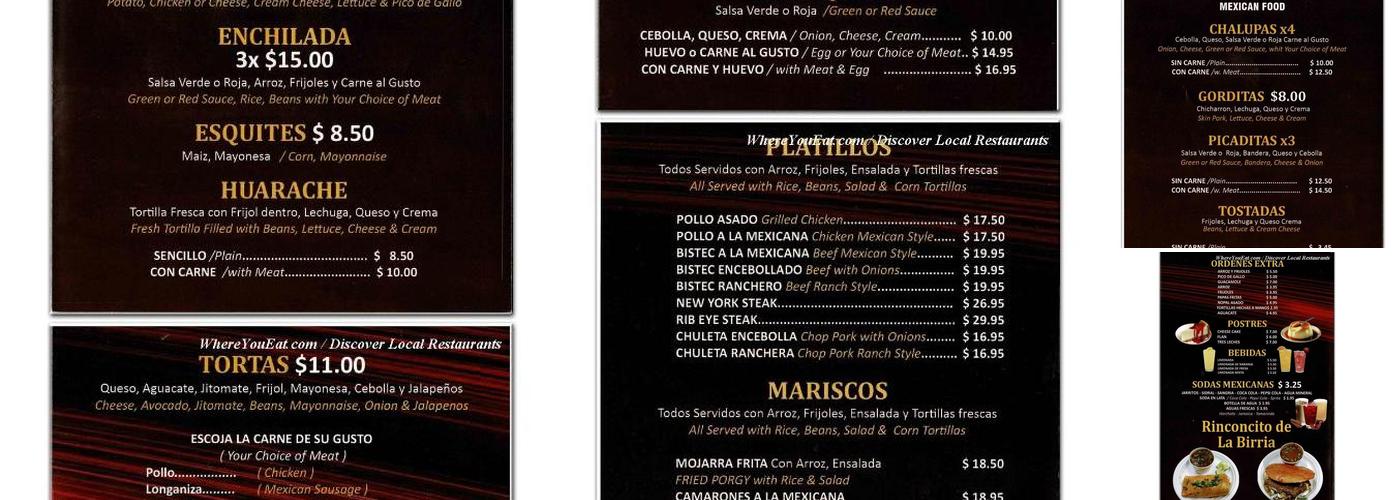 MAGUEY RESTAURANT Menu