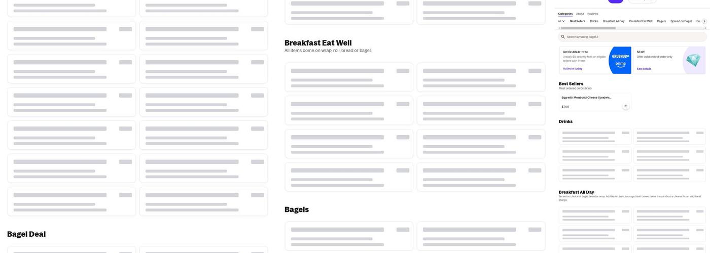 Amazing bagel 2 Menu