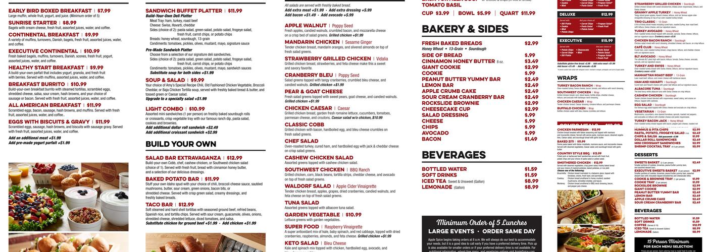 Apple Spice Box Lunch Delivery & Catering Columbus, OH Menu