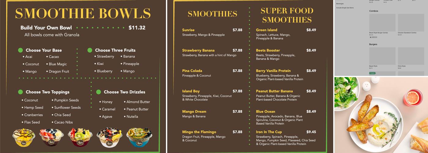 The Smoothie Lounge Menu