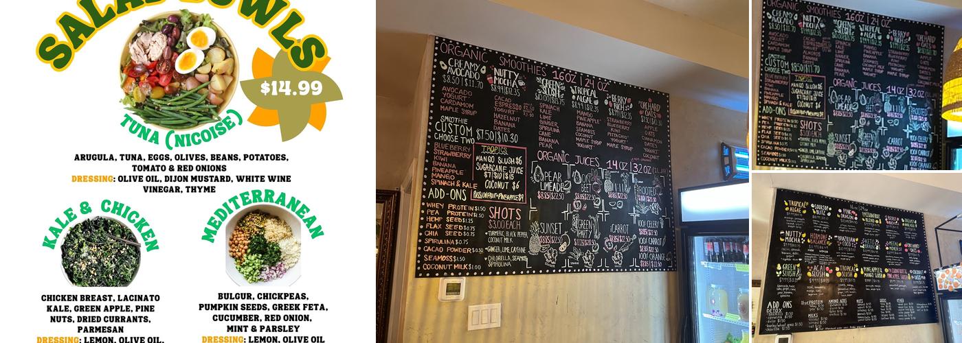 Redpath Juicery Menu