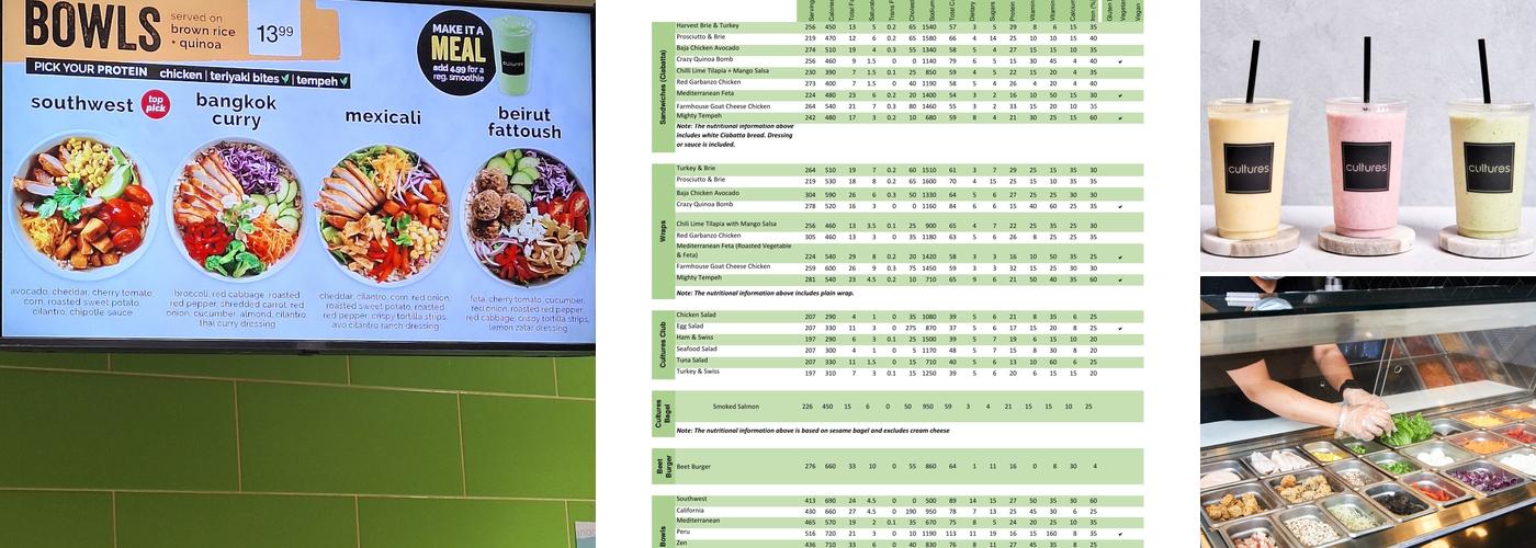 Cultures Menu