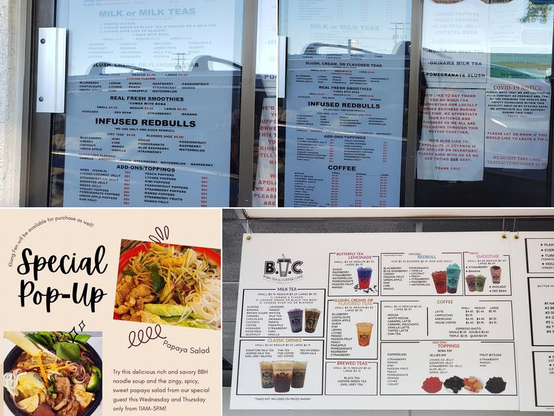 Boba Tea & Coffee Cafe Menu
