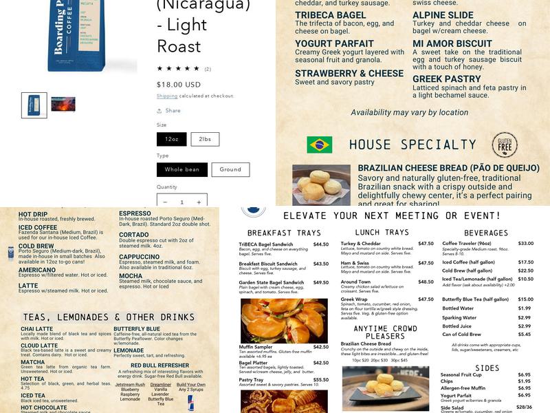 Boarding Pass Coffee - Roastery (Milton, GA) Menu