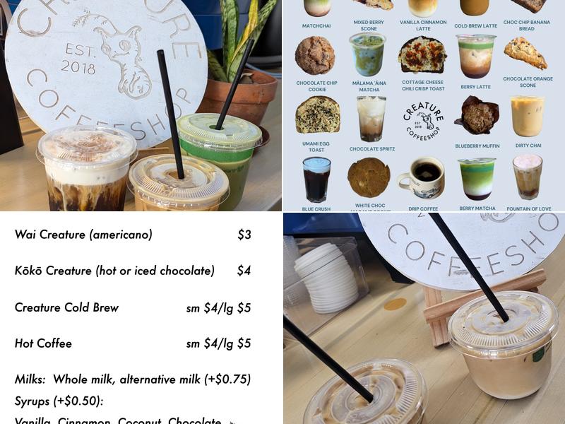 Creature Coffeeshop Menu
